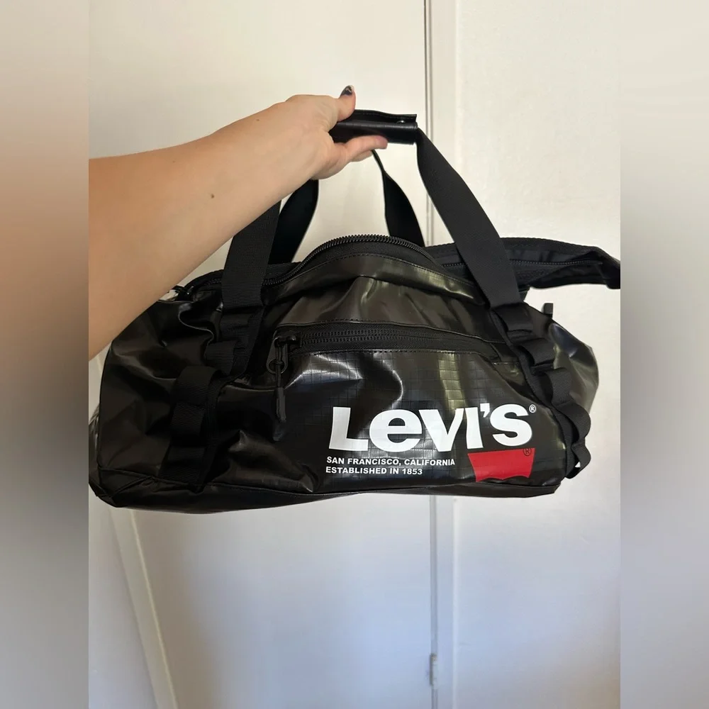 Levi’s black duffel bag backpack